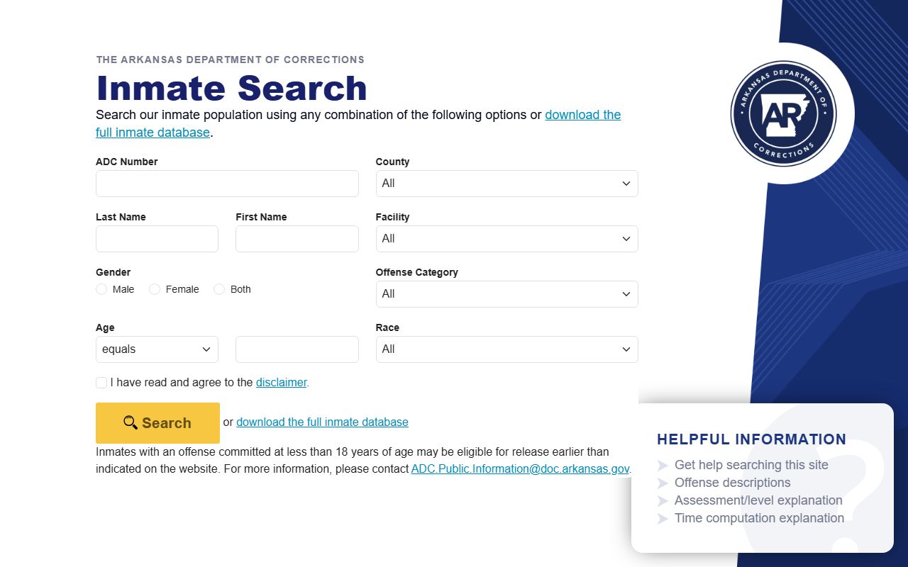 Delta Regional Unit inmate search in Arkansas DOC locator